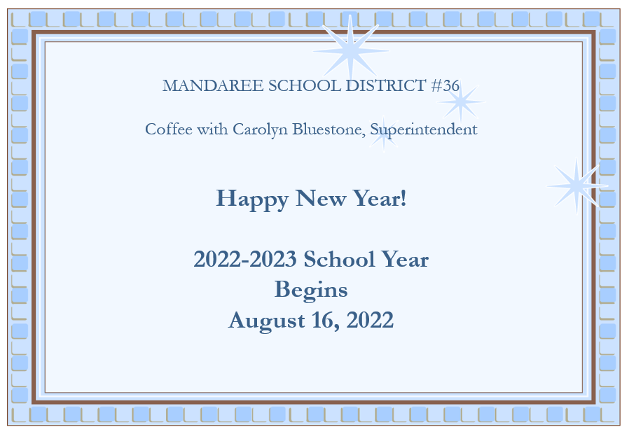 Welcome to the New Year at Mandaree School